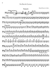 Partition violoncelles (alternate scan), Fra Diavolo, ou L hôtellerie de Terracine