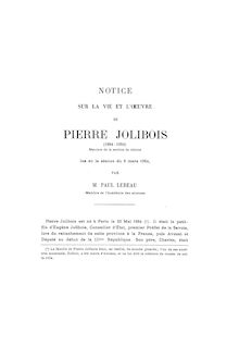 Pierre JOLIBOIS mai février par Paul Lebeau
