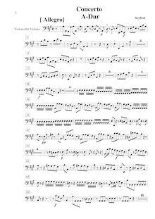 Partition violoncelles / Basses, Concerto Grosso en A major, A, Seyfert, Martin