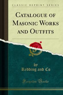 Catalogue of Masonic Works Outfits