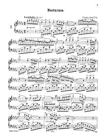 Partition complète (1200dpi), nocturnes, Chopin, Frédéric