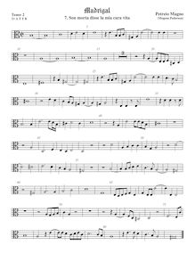 Partition ténor viole de gambe 3, alto clef, Madrigali a 5 Voci, Libro 2 par Mogens Pedersøn
