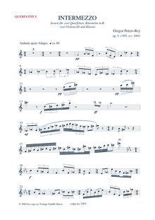 Partition Flöte 1 / flûte 1, Intermezzo, Peters-Rey, Gregor