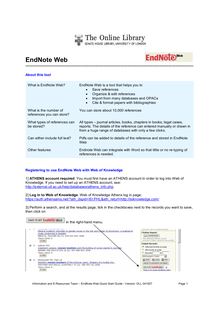 EndNote Web