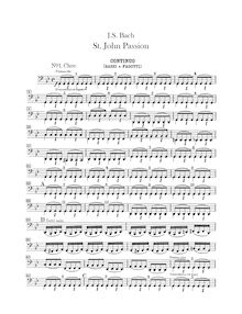 Partition Continuo (basson, violoncelles/Basses), Johannespassion