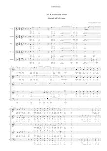 Partition Vocal score, Maria quid ploras, Dorinda, Monteverdi, Claudio