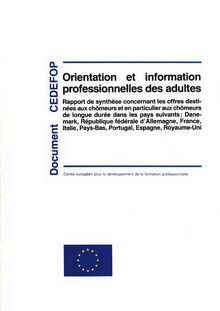 Orientation et information professionnelles des adultes