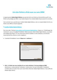 Tutoriel - Lire des fichiers ePub avec Adobe Digital Editions