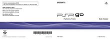 Notice PlayStation Sony  PSP-N1001