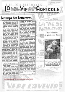 Revue de presse rétro - Vers l Avenir - Semaine du 28 octobre 1963