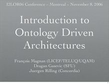 I2lor06 conference – montreal – november 8, 2006 françois magnan