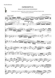 Partition baryton Saxophone (E♭), Impromptus (pour Saxophone quatuor)