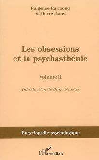 Les obsessions et la psychasthénie