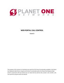 P1N - Web Portal Tutorial - Call Controlx