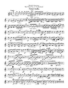 Partition cor 1, 2 (E♭), Vyšehrad, The High Castle, E♭ major, Smetana, Bedřich