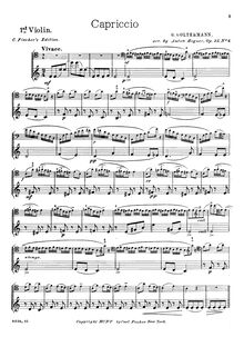 Partition violon 1, 4 Morceaux de Salon, Op.35, Goltermann, Georg