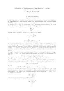 Composition d analyse et probabilités 1999 Agrégation de mathématiques Agrégation (Externe)