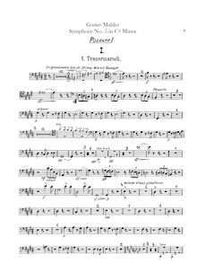 Partition Trombone 1, 2, 3, Tuba, Symphony No.5, Mahler, Gustav