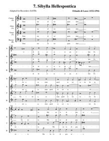Partition , Sibylla Hellespontiaca (SATB enregistrements, alto notation), Prophetiae Sibyllarum