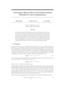 Convergence Rates of Inexact Proximal Gradient Methods for Convex Optimization