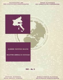 ALGEMEEN STATISTISCH BULLETIN. 1962-No11 / BOLLETTINO GENERALE DI STATISTICHE. 1962-No11