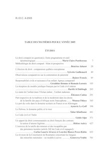 Table des matières pour l’année 2005 - table ; n°4 ; vol.57, pg 1119-1121