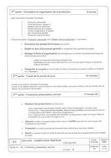 Production - Présentation - Service 2004 BP - Charcutier traiteur