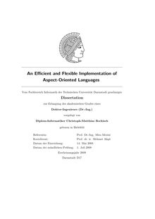 An efficient and flexible implementation of aspect-oriented languages [Elektronische Ressource] / vorgelegt von Christoph-Matthias Bockisch