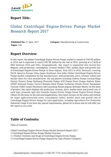 Global Centrifugal Engine-Driven Pumps Market Research Report 2017 