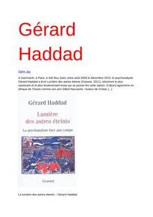  Haddad & Pontalis : psychanalyse et littérature