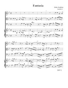 Partition Fantasia VdGS No. 2 - partition complète, fantaisies et Pavin pour 3 violes de gambe et orgue