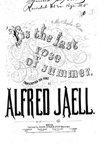Partition complète, pour dernier rose of summer, Op. 25, Jaëll, Alfred