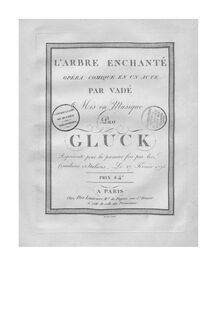 Partition violons I, L Arbre enchanté, Opéra comique en 1 acte, Gluck, Christoph Willibald