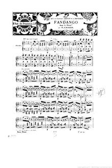 Partition complète, Fandango, Op.49, E♭ major, Cavallo, Peter