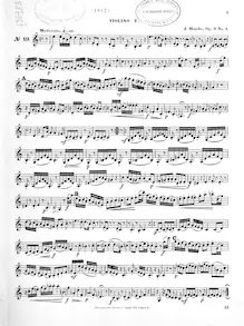 Partition violon 2, corde quatuors, Op.9, Haydn, Joseph
