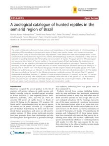 A zoological catalogue of hunted reptiles in the semiarid region of Brazil