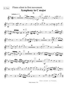 Partition flûte 2, Symphony No.4, C major, Albrechtsberger, Johann Georg