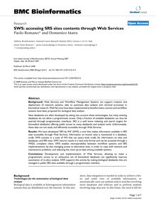 SWS: accessing SRS sites contents through Web Services