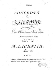 Partition violon 1, violon Concerto en G major, G major, Giornovichi, Giovanni Mane