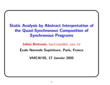 Static Analysis by Abstract Interpretation of the Quasi Synchronous Composition of