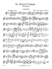 Partition violon 1 , partie, 2 Morceaux, Op.32, Klein, Bruno Oscar