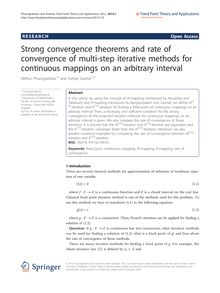 Strong convergence theorems and rate of convergence of multi-step iterative methods for continuous mappings on an arbitrary interval