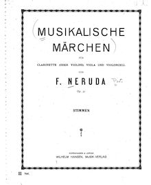 Partition clarinette (B♭), Musikalische Märchen, Neruda, Franz