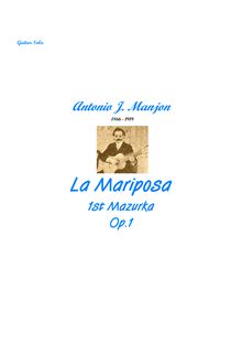 Partition complète, La Mariposa, 1st Mazurka, Op.1, G major, Manjón, Antonio Jimenez