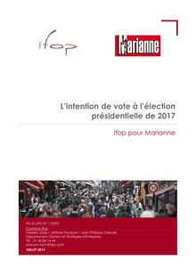 Election présidentielle 2017 - Sondage Ifop pour Marianne