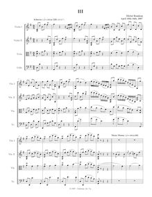 Partition , Scherzo, corde quatuor en G major, G major, Rondeau, Michel