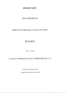 Italien 2000 BTS Commerce international à référentiel Européen