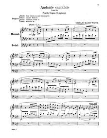 Partition , Andante cantabile, orgue Symphony No.4, Symphonie IV