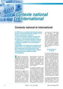 Contexte national et international (Octant n° 105)