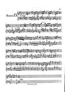 Partition complète, flûte Sonata en B minor, Sonata Op.1, No.9, B minor par George Frideric Handel